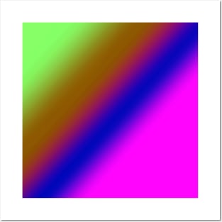 Pink blue green abstract art Posters and Art